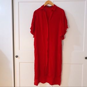 Zara red tunic dress